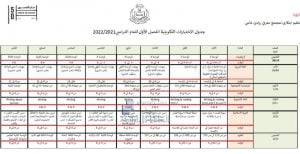 جدول الاختبارات التكوينية للفصل الأول مدرسة الروابي الخاصة, (الامتحانات) ملفات مدرسية