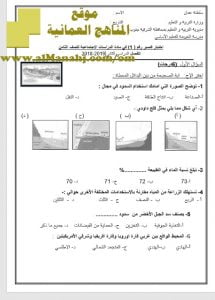 نموذج اختبار قصير أول (اجتماعيات) الثامن