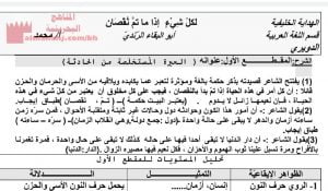 شرح وتحليل قصيدة لكل شيء إذا ما تمّ نقصان أبو البقاء الرندي