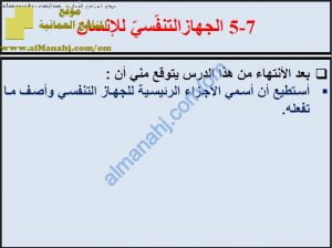 ملخص شرح درس الجهاز التنفسي للإنسان مع حل الأنشطة (علوم) الثامن