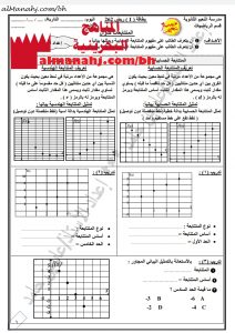 مذكرة شاملة لمقرر ريض 262 (رياضيات) الثاني الثانوي