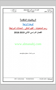 رسم المنحنيات ـ القيم المثلى ـ المعدلات المرتبطة تطبيقات المشتقة, (رياضيات) الثاني عشر المتقدم