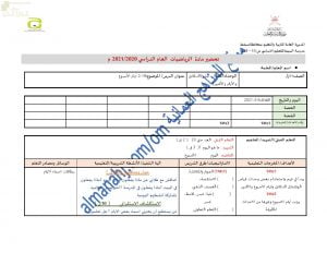 تحضير الكتروني لدرس أيام الأسبوع (رياضيات) الأول