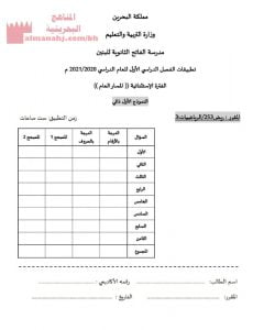 تطبيقات الفصل الدراسي الأوّل