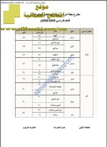 مقترح خطة تدريس سنوية لأحب لغتي (لغة عربية) الأول