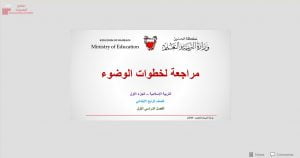 عرض بوربوينت لدرس مراجعة خطوات الوضوء