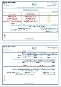 أوراق عمل أسماء الإشارة متبوعة بالحل, (لغة عربية) الخامس
