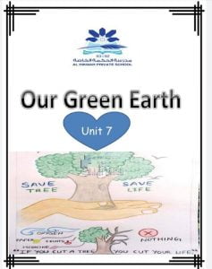 أوراق عمل مراجعة الوحدة السابعة OUR GREEN EARTH, (لغة انجليزية) الثالث