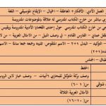 محتوى الدروس الواردة في الاختبارات النهائية (لغة عربية) العاشر