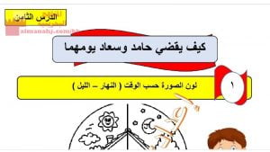 شرح الدرس الثامن كيف يقضي حامد وسعاد يومهما