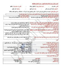 ملزمة هامة (للفصلين الثاني والثالث), (تربية اسلامية) الحادي عشر العام