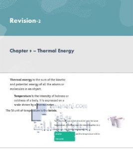 مراجعة الفصل الثامن الطاقة الحرارية باللغة الانجليزية, منهج انجليزي (فيزياء) التاسع المتقدم