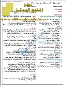 تحضير درس الصوت ينتقل عبر المواد المختلفة مع أنشطة (علوم) الثامن