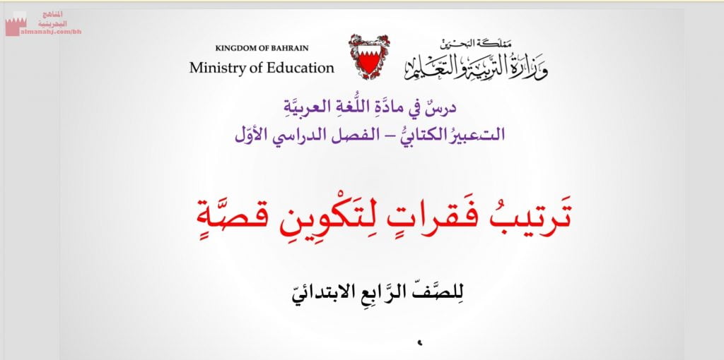 عرض بوربوينت لدرس ترتيب فقرات لتكوين قصة