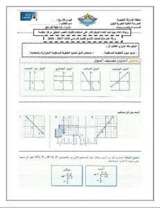 أوراق عمل ومراجعة درس (المستقيمات المتوازية والمتعامدة) (رياضيات) التاسع العام