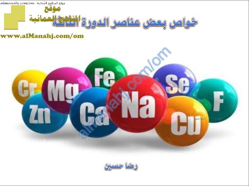 ملخص شرح خواص بعض عناصر الدورة الثالثة (الماغنيسيوم، والسيلكون، والكبريت) (كيمياء) الحادي عشر