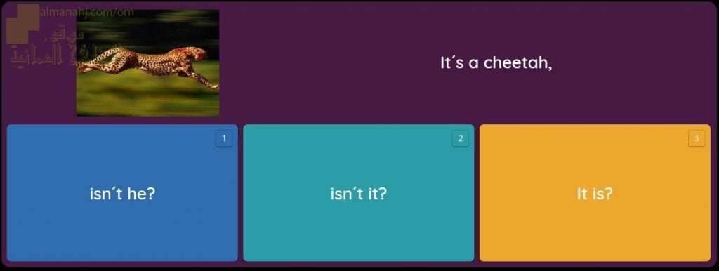 تدريب الكتروني في TAG QUESTIONS (لغة انجليزية) حلقة ثانية