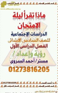 مذكرة مراجعة نهائية للفصل الأول