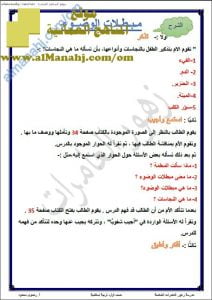 ملخص شرح درس مبطلات الوضوء (تربية اسلامية) الأول