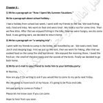 مواضيع الكتابة للوحدات من 6 إلى 12, (لغة انجليزية) الخامس