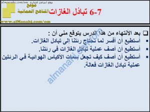 ملخص شرح درس تبادل الغازات مع حل الأنشطة (علوم) الثامن