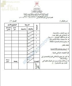 تجميع الاختبارات التجريبية والامتحانية (رياضيات) السابع