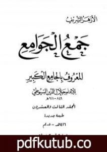 تحميل كتاب جمع الجوامع المعروف بالجامع الكبير – المجلد الثالث والعشرون PDF تأليف جلال الدين السيوطي مجانا [كامل]